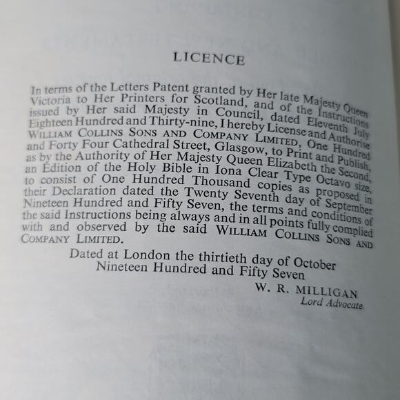 VINTAGE Collins Concordance Bible - KJV - Leatheroid w/ Box (1957) - Picture 5 of 8